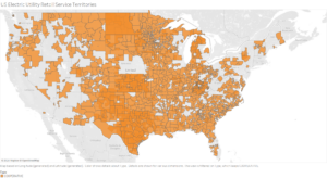  Map of US identifying the regions served by cooperative